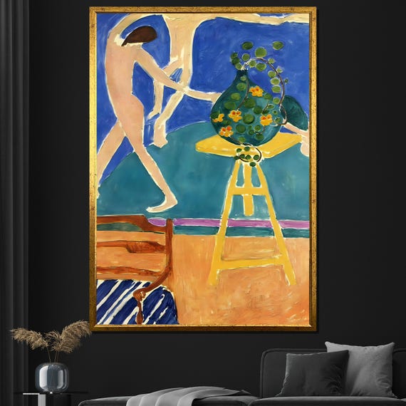 Henri Matisse The Painter And His Model Painting Colorful Wall Art Famous Artist Print Classic Gift