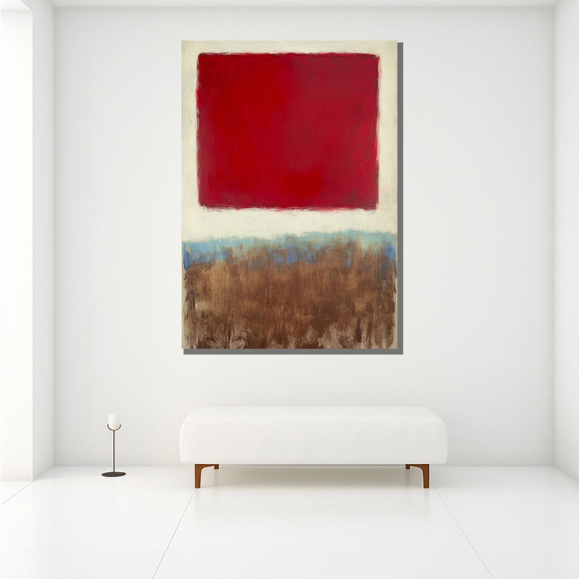 Mark Rothko Red Blue Brown Earthy Color Field Abstract Print - Image 2