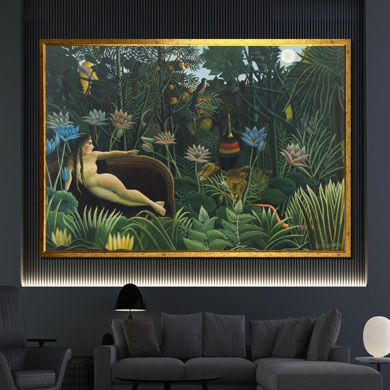 Henri Rousseau The Dream Painting Exotic Jungle Wall Art Famous Artist Print Classic Home Gift