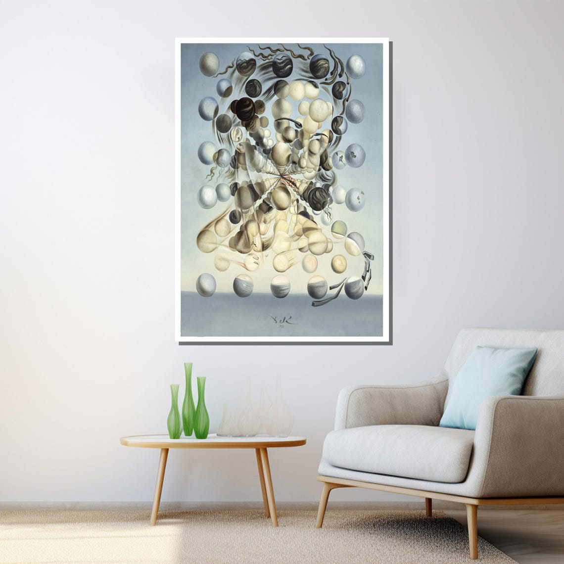 Salvador Dali Galatea Of The Spheres Floating Orbs Surreal Poster - Image 3