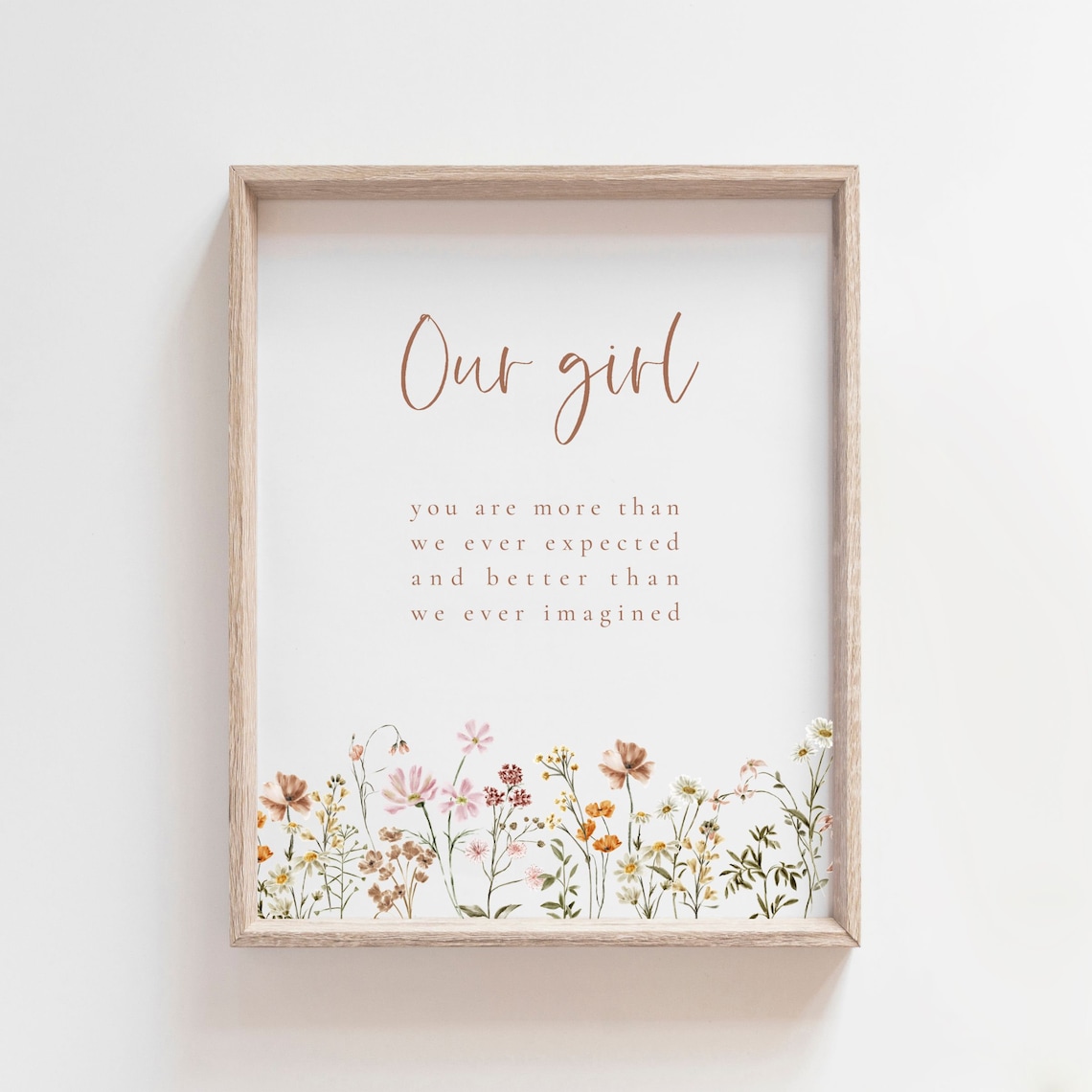 Boho Botanical Girl Nursery Art Print, Nursery Decor - Image 2