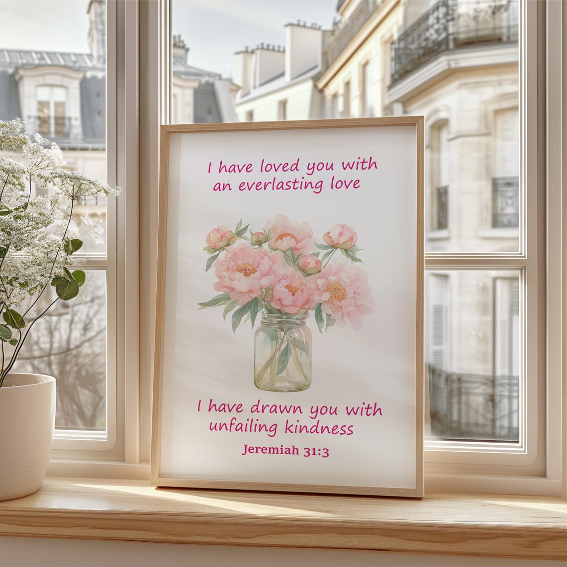 Christian Wall Print Jeremiah Bible Verse Flower Print Scripture Art Christian Poster Wall Decor Christian Gift - Image 3