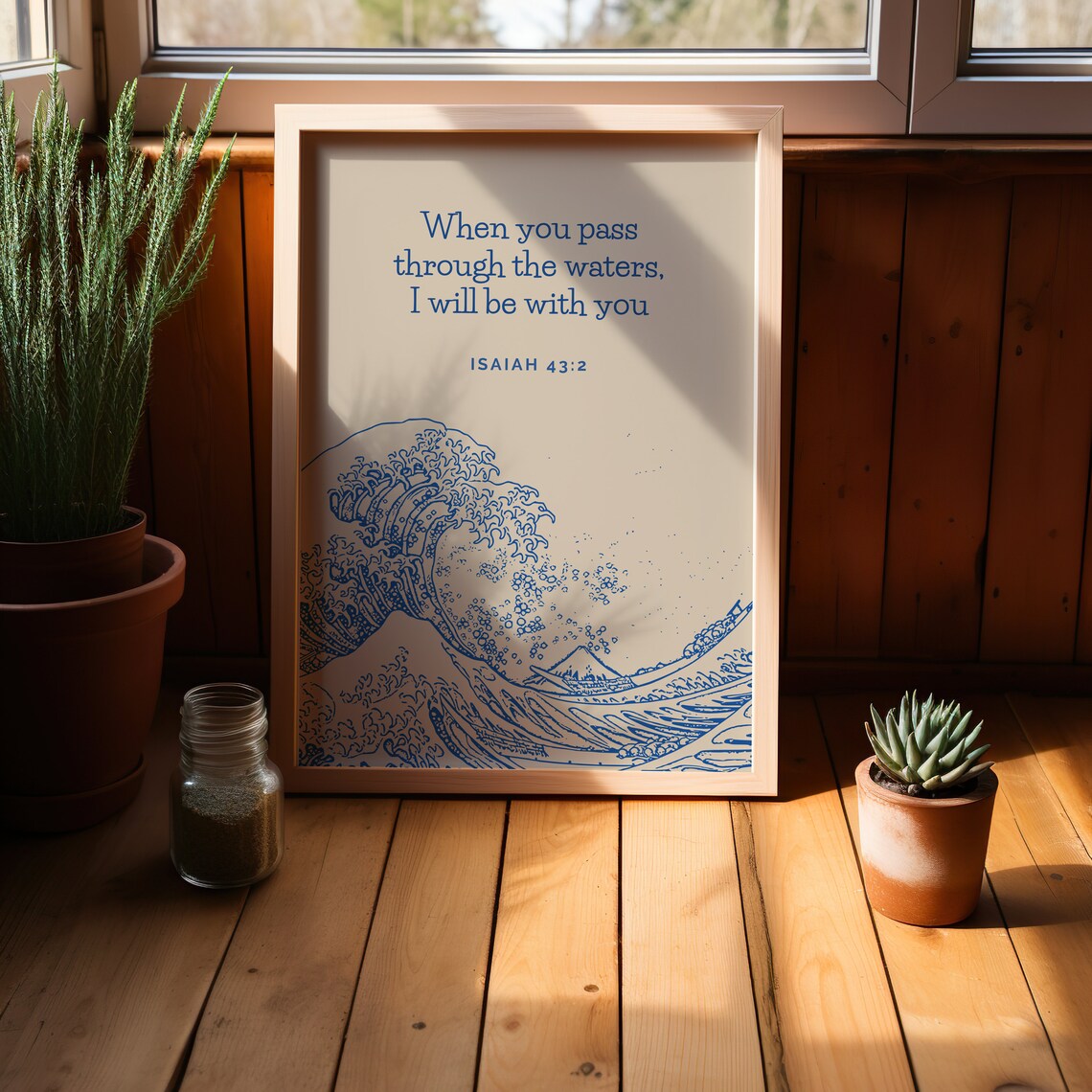 Retro Isaiah Scripture Christian Poster Art Print - Image 3