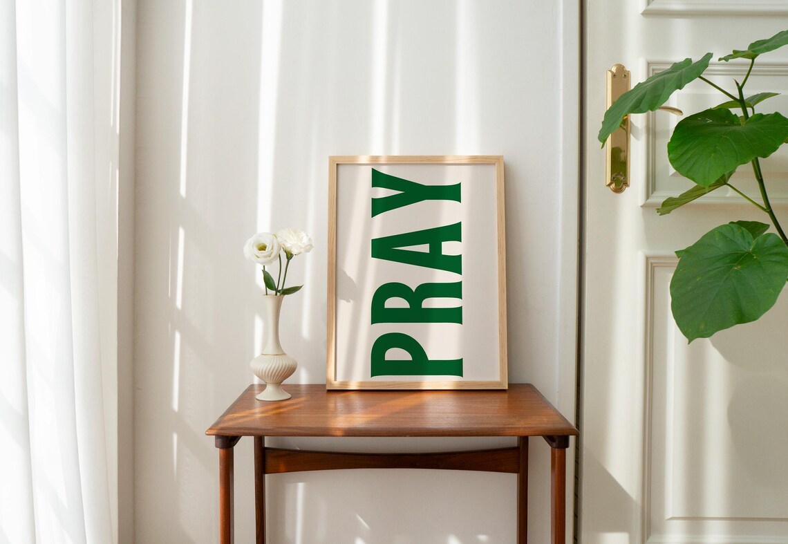 Jesus Typography Art Print, Retro Christian Decor - Image 3