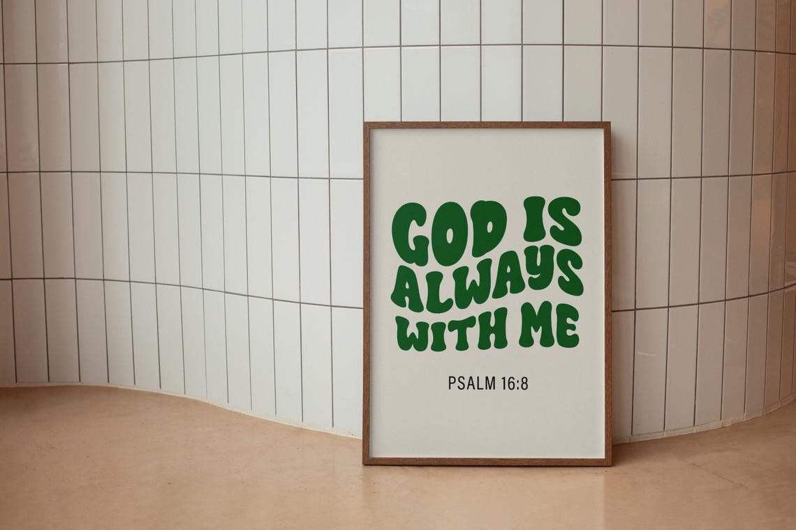 Retro Christian Wall Print Psalm Scripture Art Religious Print Bible Verse Wall Decor Art Christian Gift - Image 2