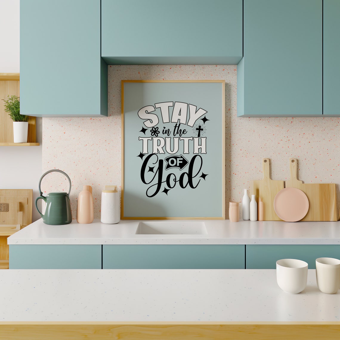 Retro Christian Wall Art Christian Poster God Bible Verse Scripture Art Wall Decor Art Gift For Christian - Image 3