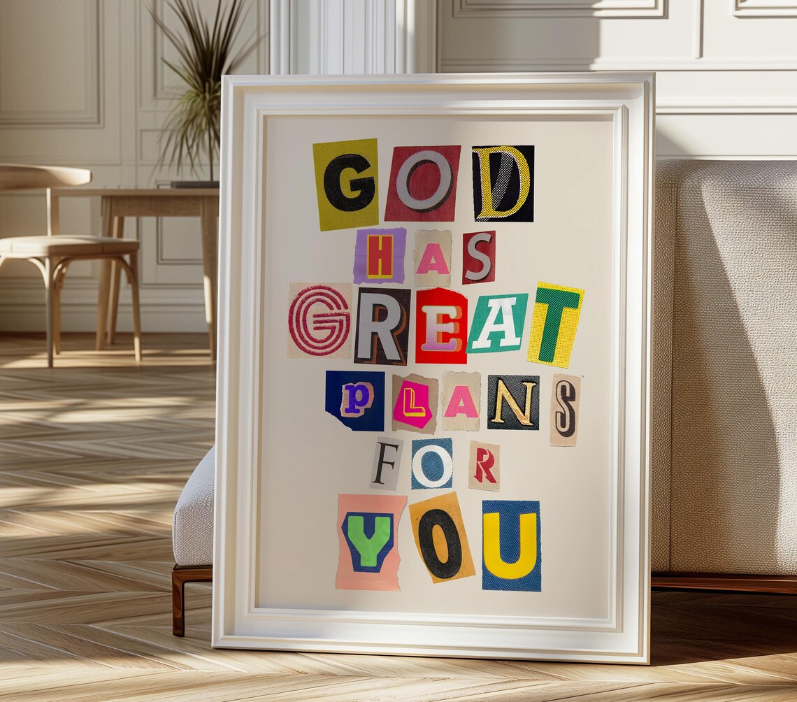 Vintage Christian Wall Print, Retro Religious Poster - Image 2