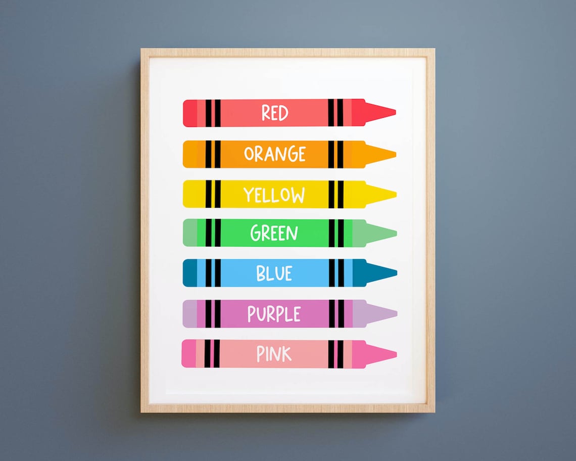 Colors Educational Art Print, Montessori Classroom