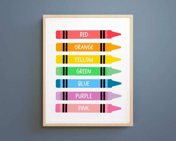 Colors Educational Art Print, Montessori Classroom