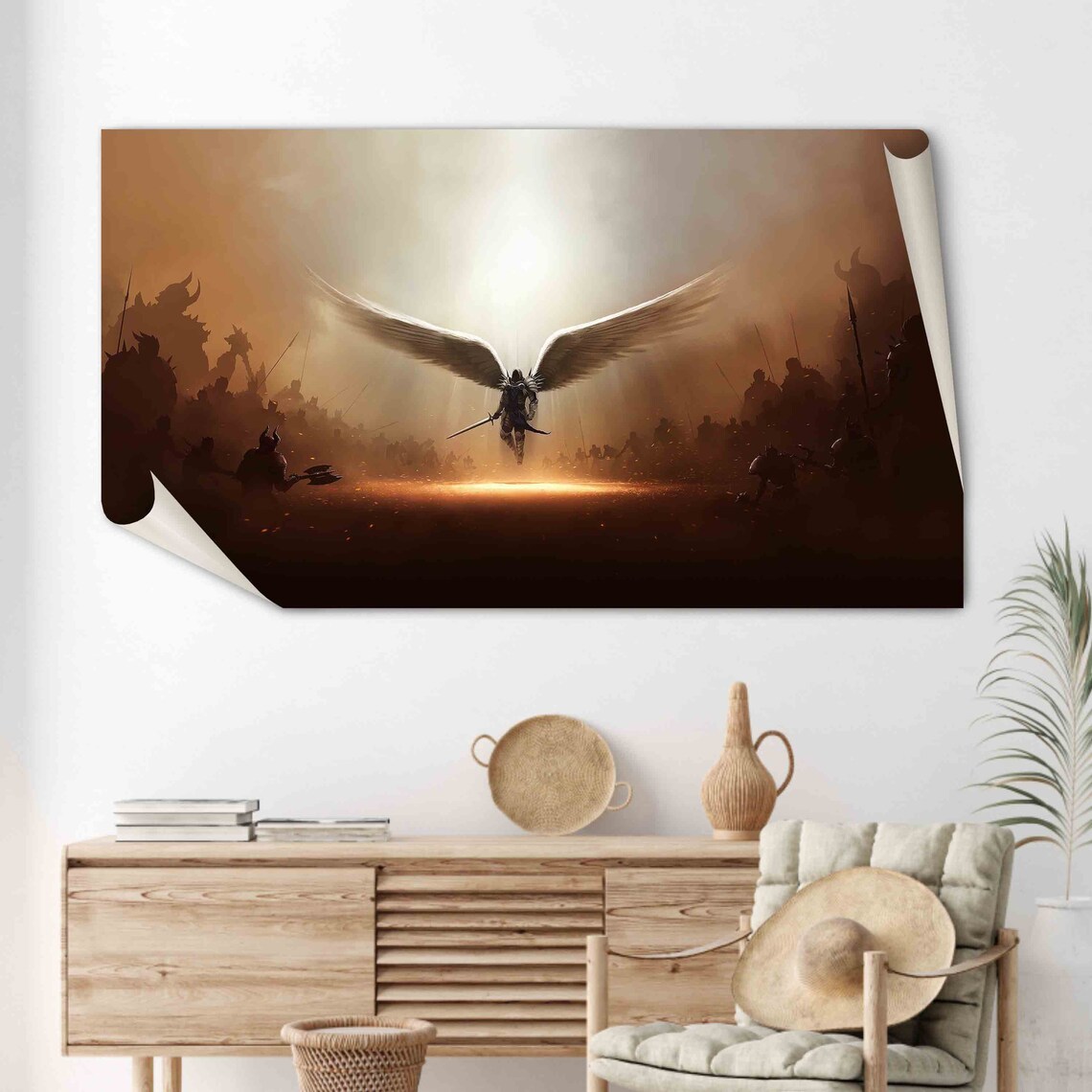 Archangel Michael Warrior Angel Modern Art Print - Image 2