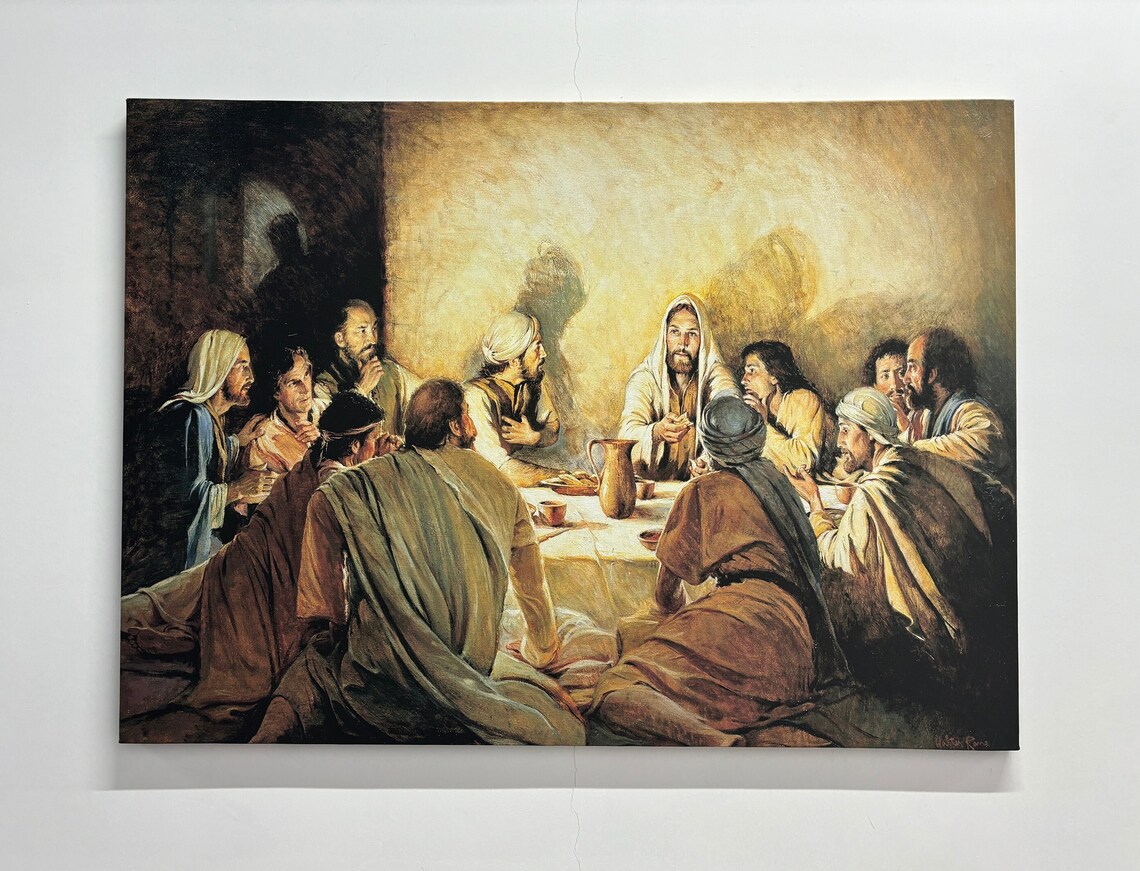 Jesus Christ Last Supper Religious Wall Art Print