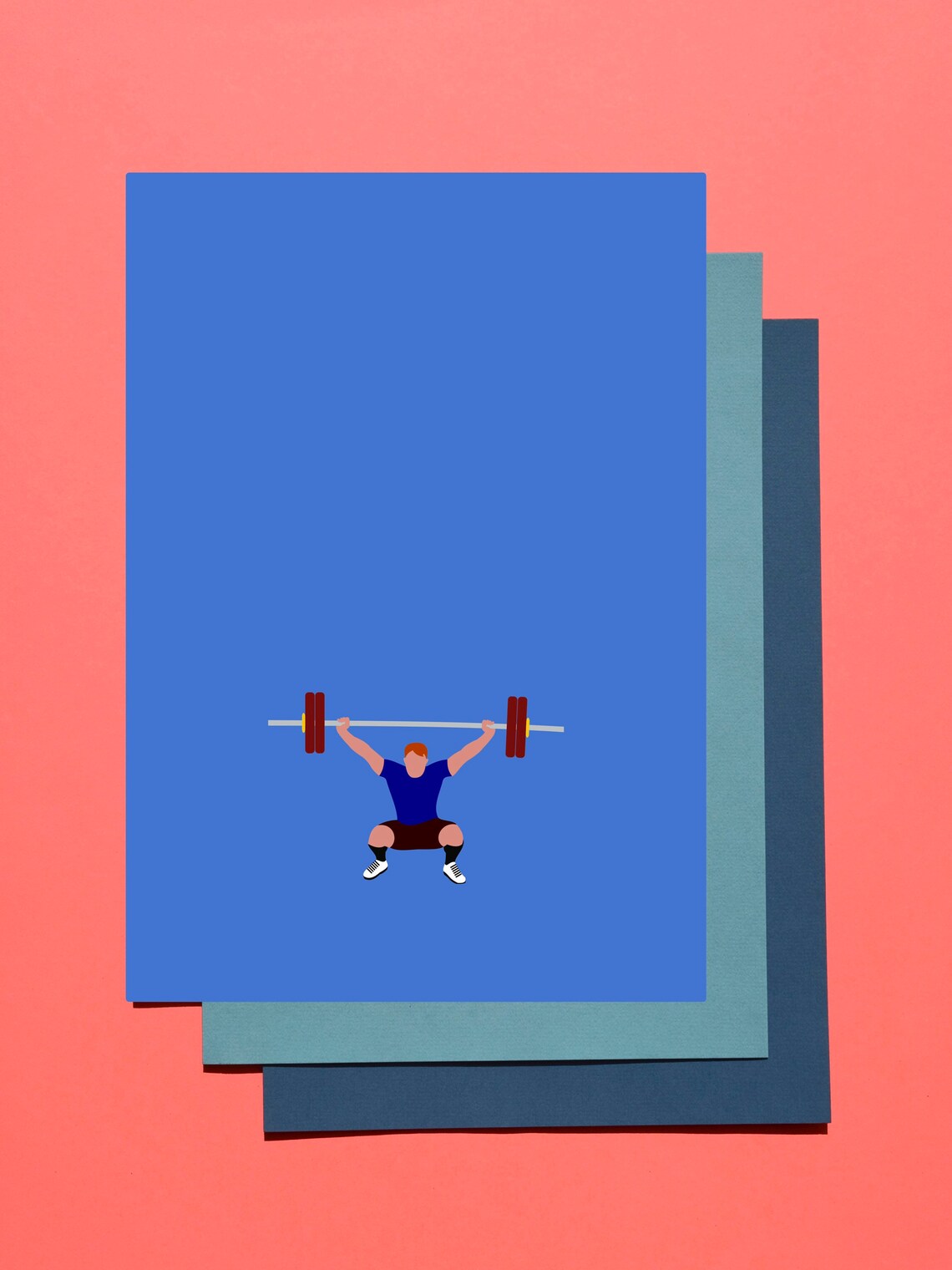 Weightlifting Poster, Minimal Modern Sports Art Print - Image 2