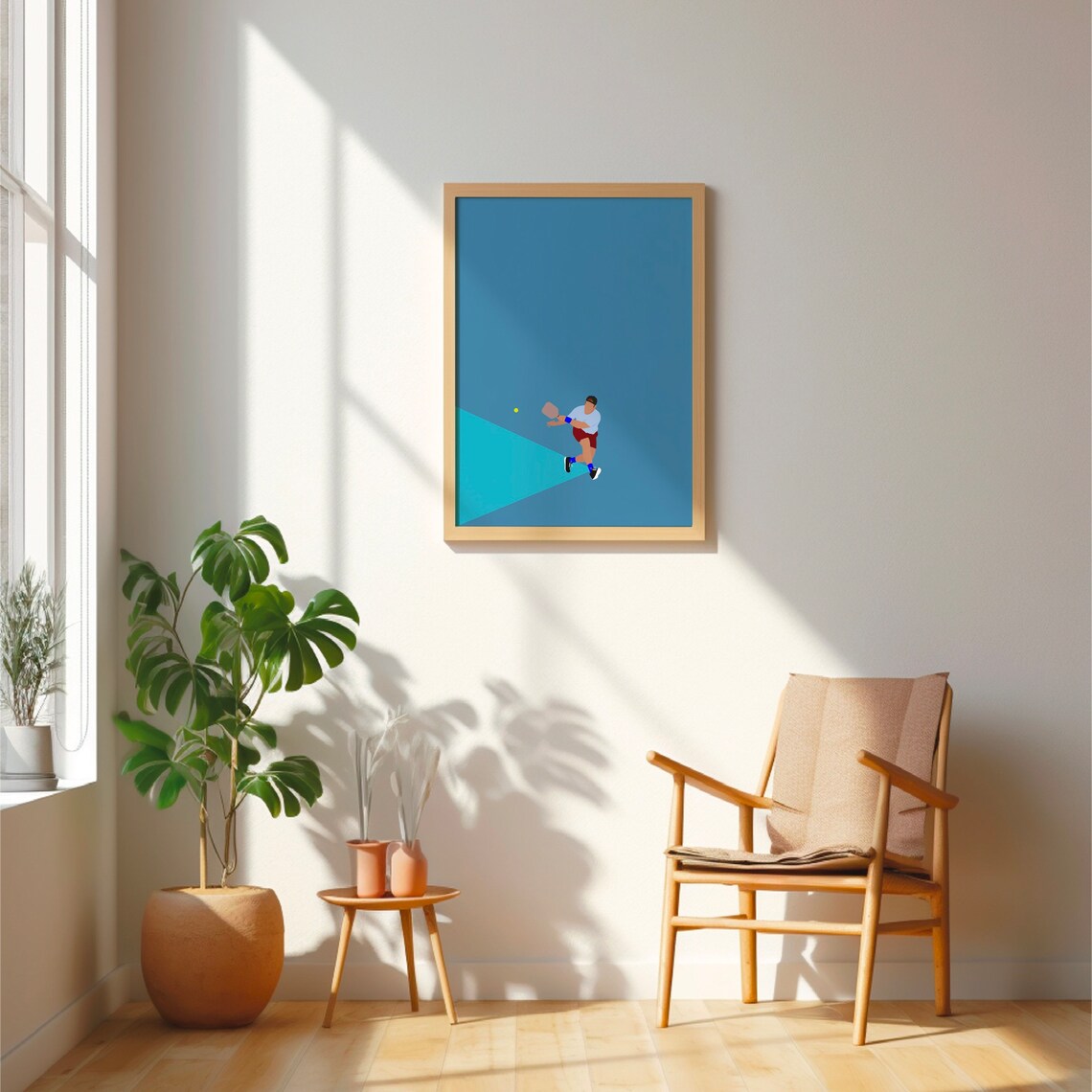 Pickleball Minimal Modern Sports Art Print - Image 2