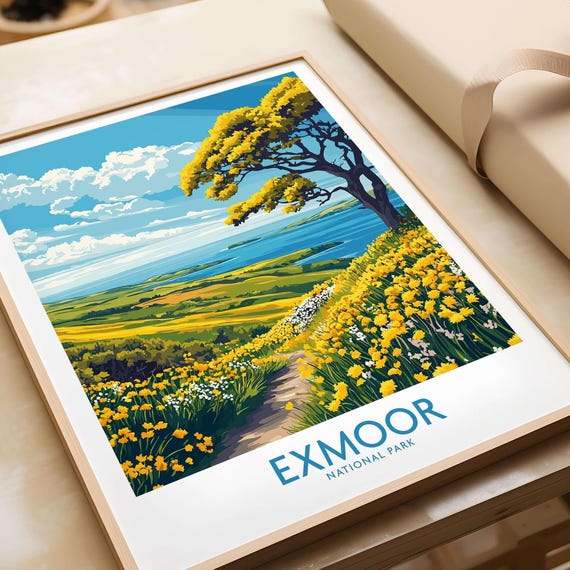 Exmoor National Park - Vintage Travel Poster