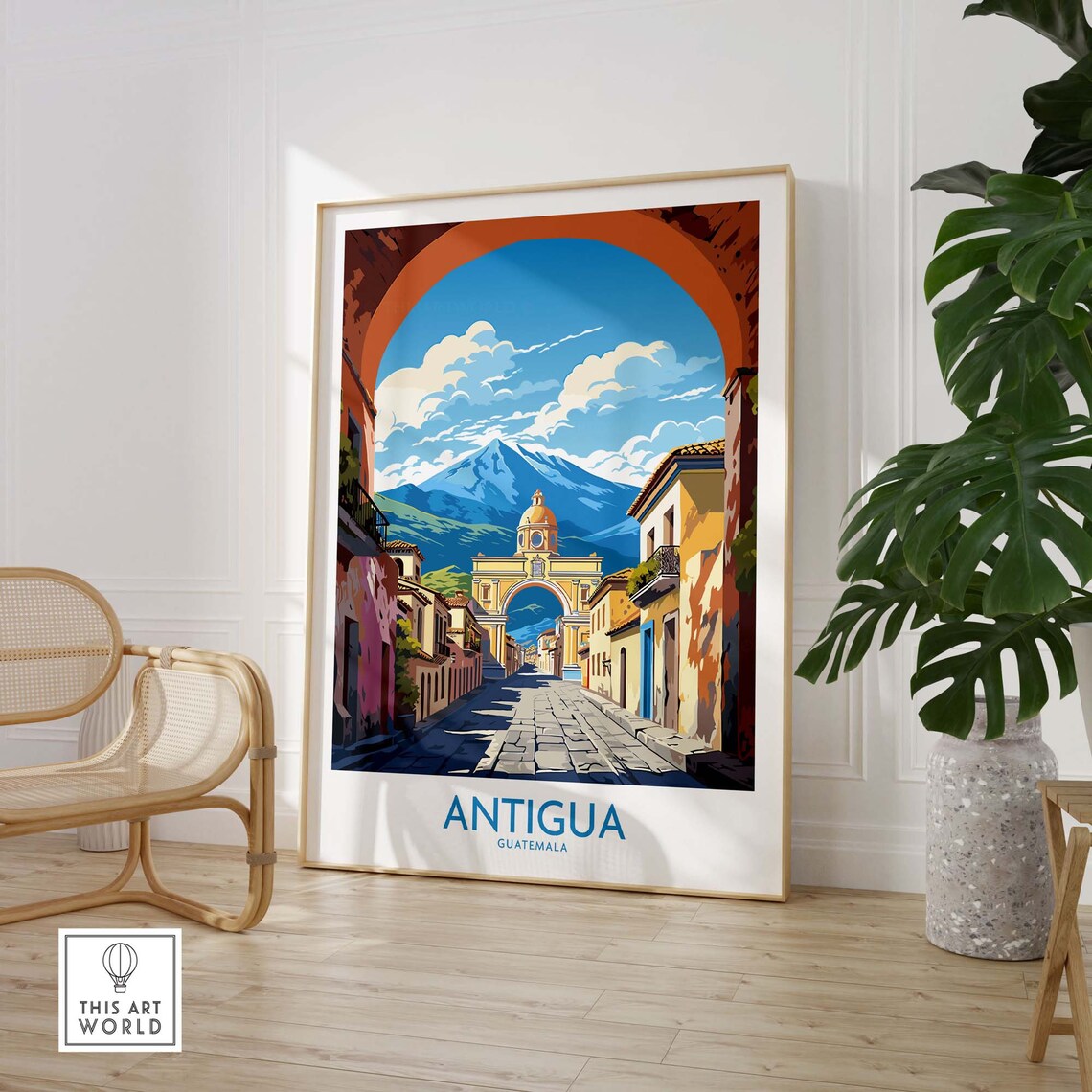 Antigua Guatemala Travel Poster, Latin America - Image 3