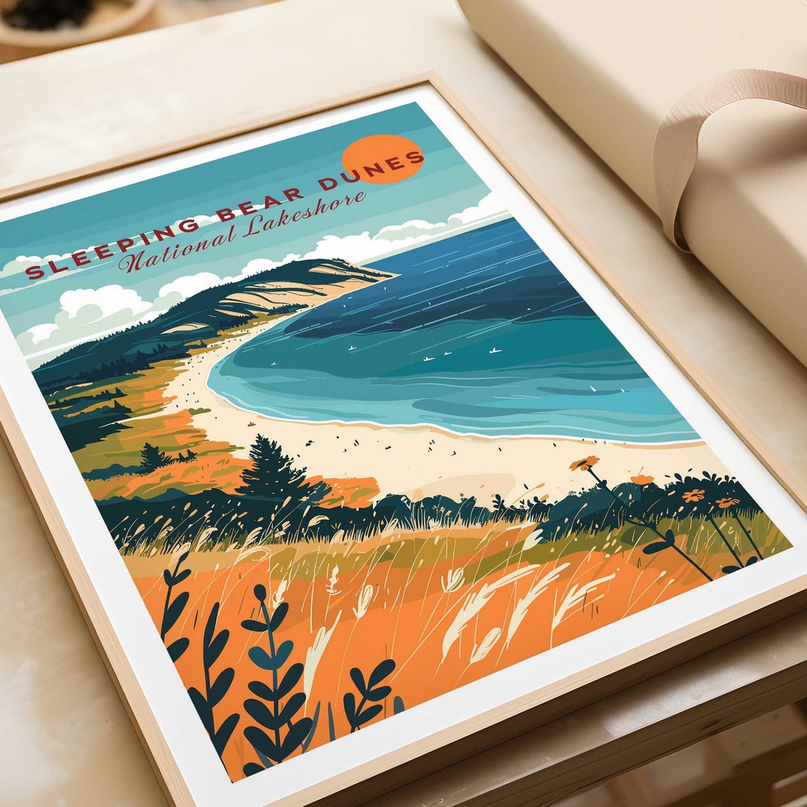 Sleeping Bear Dunes Wall Art Travel Print Wall Art Poster Gift Home Decor Art Lover Gift Artwork