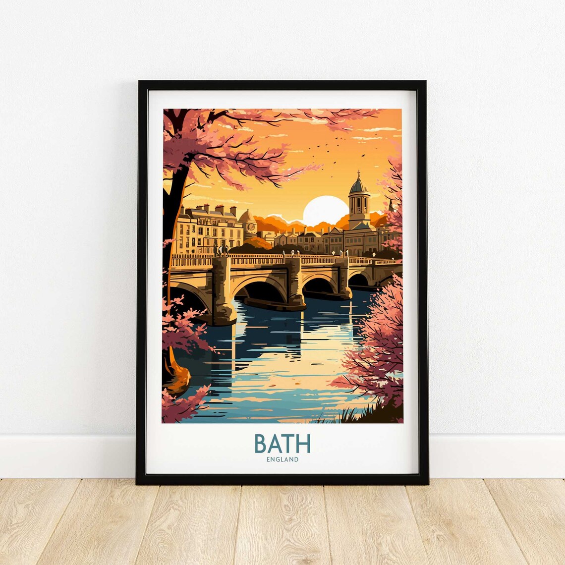 Bath England Travel Poster, City Art Print