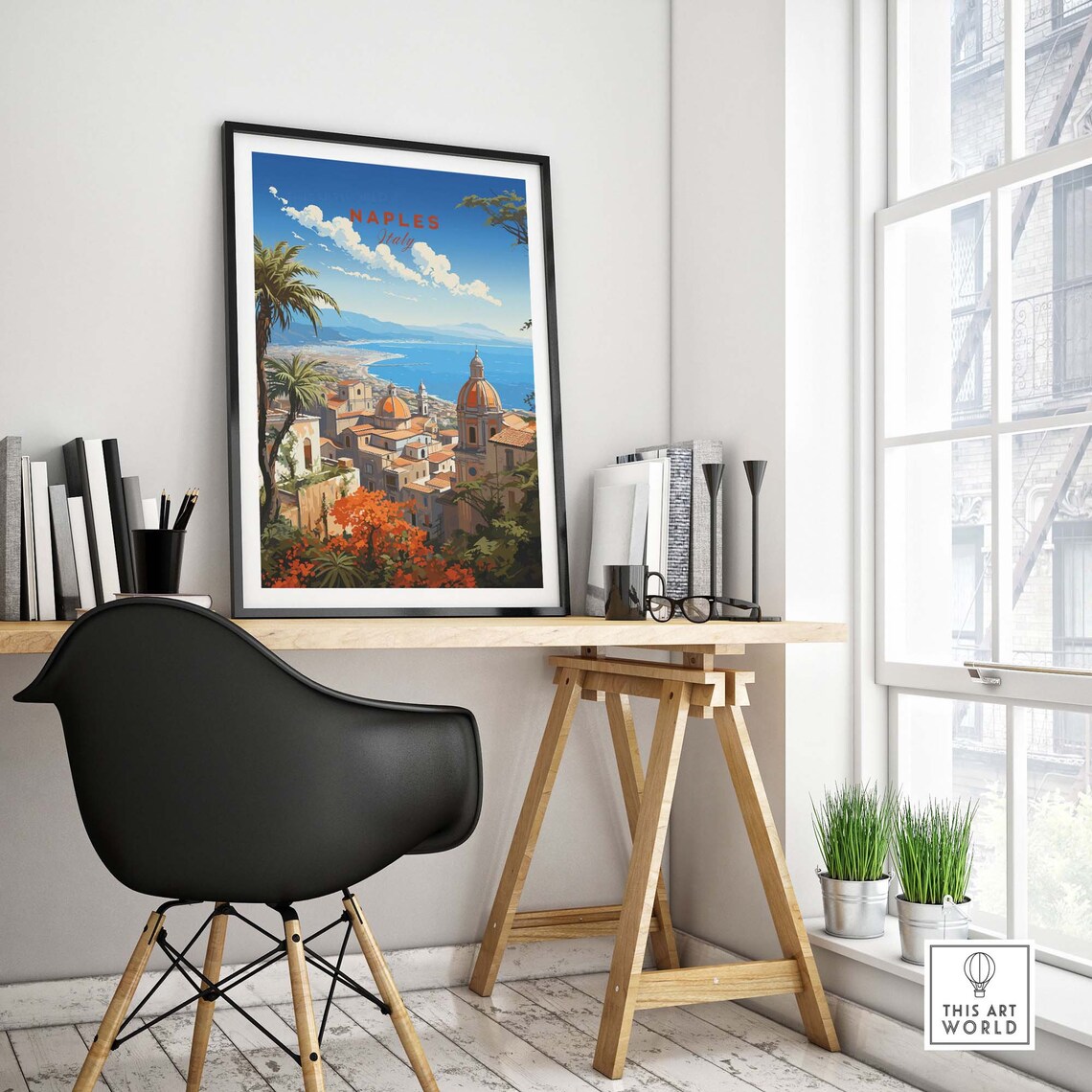 Naples Italy Travel Poster, Home Decor Wall Art - Image 4