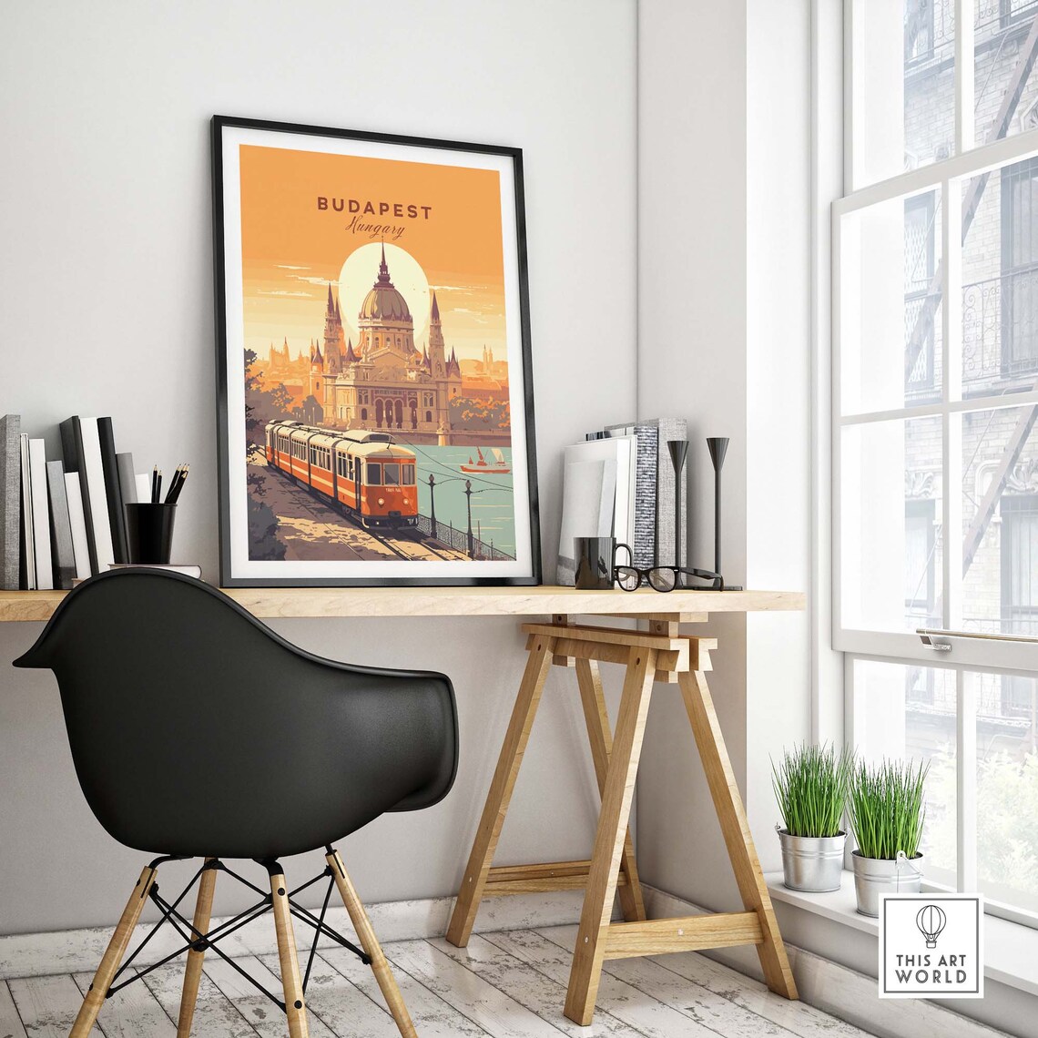 Budapest Travel Poster Print, European City View - Image 4