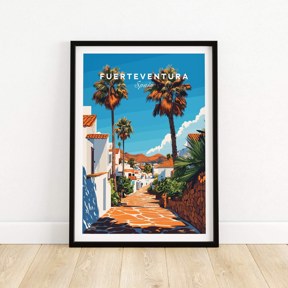 Fuerteventura Travel Poster, Canary Islands Spain