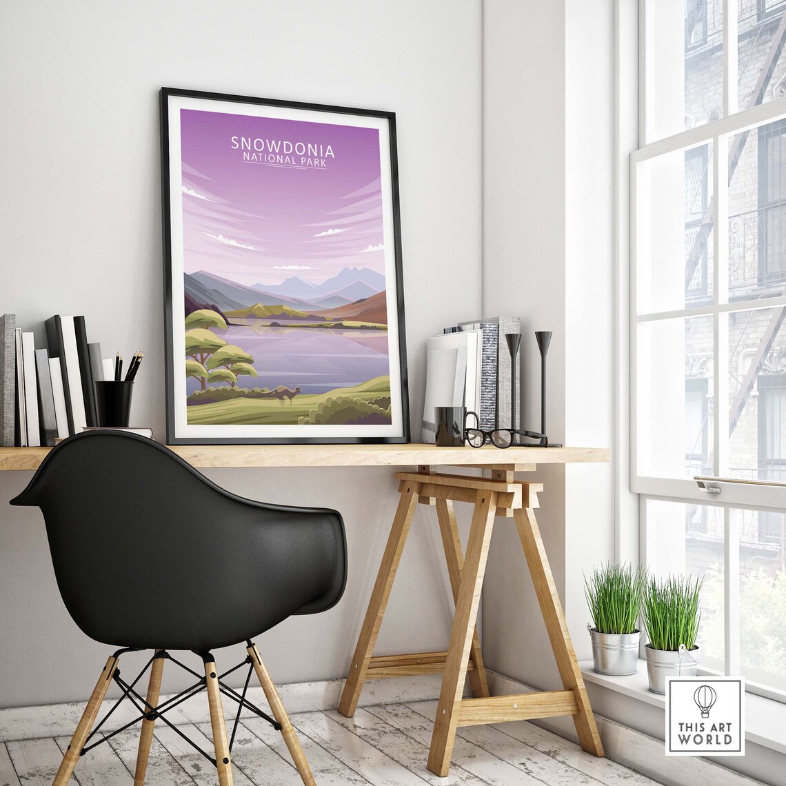 Snowdonia Travel Poster, Welsh Countryside Wall Art - Image 4