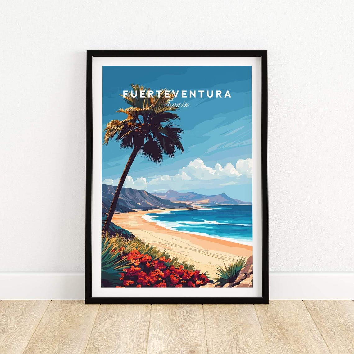 Fuerteventura Poster, Wall Decor Illustration