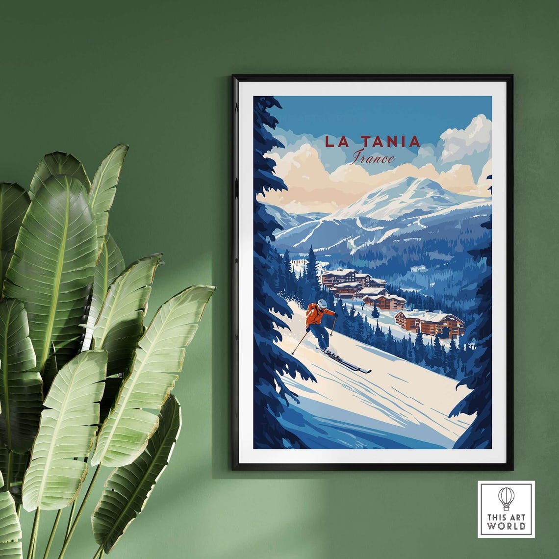 La Tania Ski Lodge, Winter Sports Art Print - Image 2