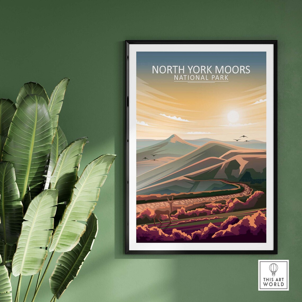 North York Moors Travel Poster, English Countryside - Image 2