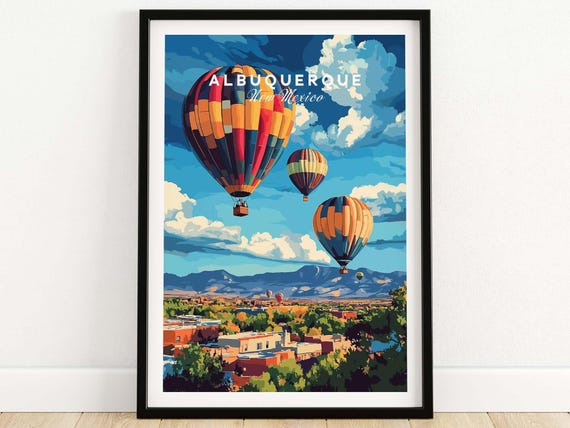 Albuquerque Print New Mexico Albuquerque Wall Art Print Travel Poster Home Decor Albuquerque Artwork Poster Gift Albuquerque Illustration