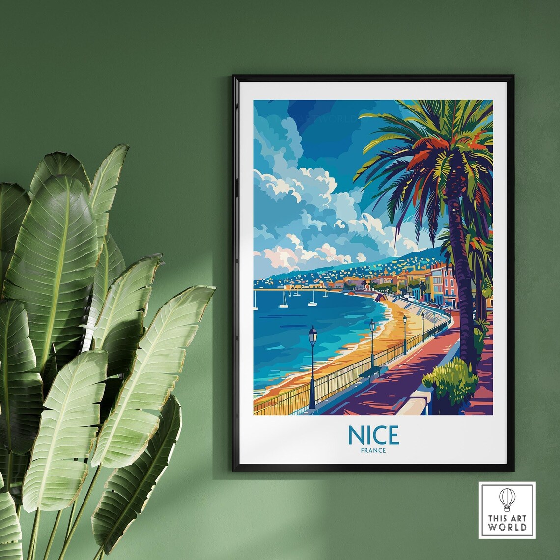 Nice French Riviera Travel Poster, France Art Print - Image 2