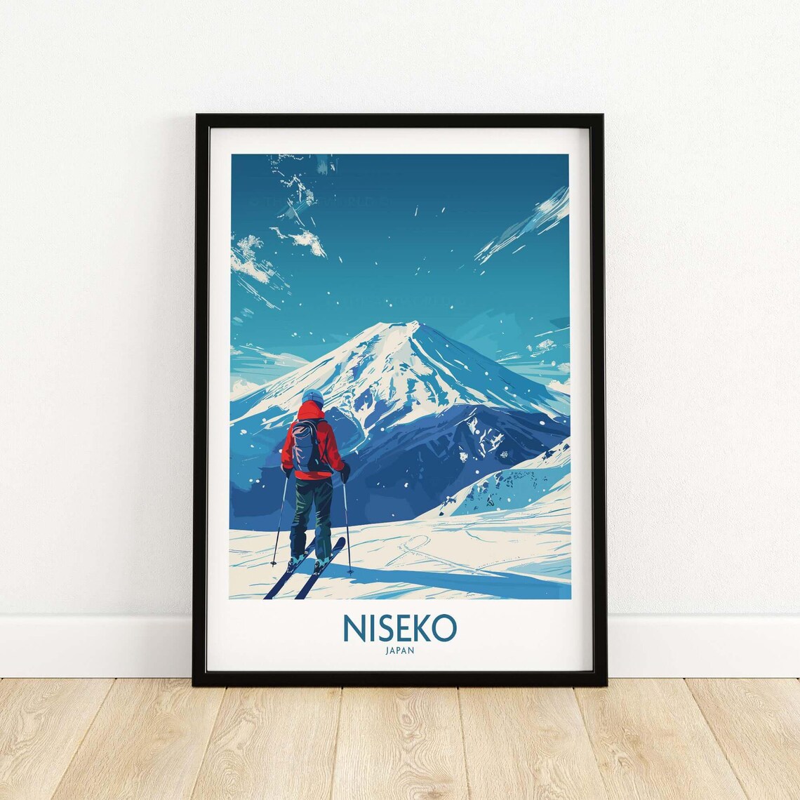 Niseko Ski Poster Japan Winter Sports Wall Art Gift For Skier House Decoration Lodge Print Room Family