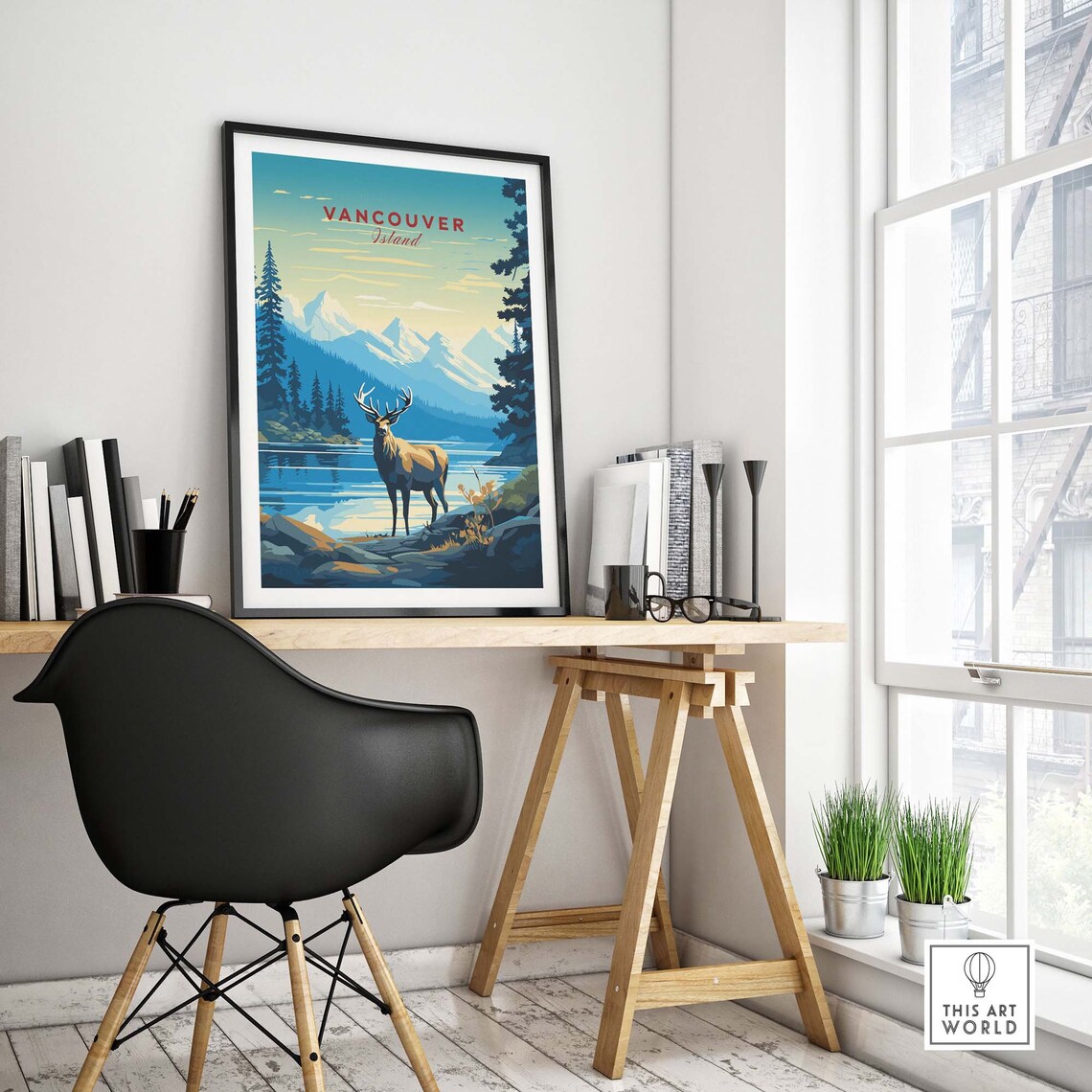 Vancouver Island Vintage Canada Travel Poster - Image 4
