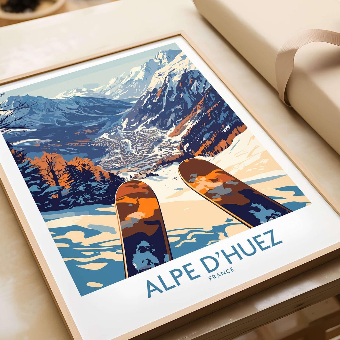 Alpe d'Huez - Vintage Ski Poster