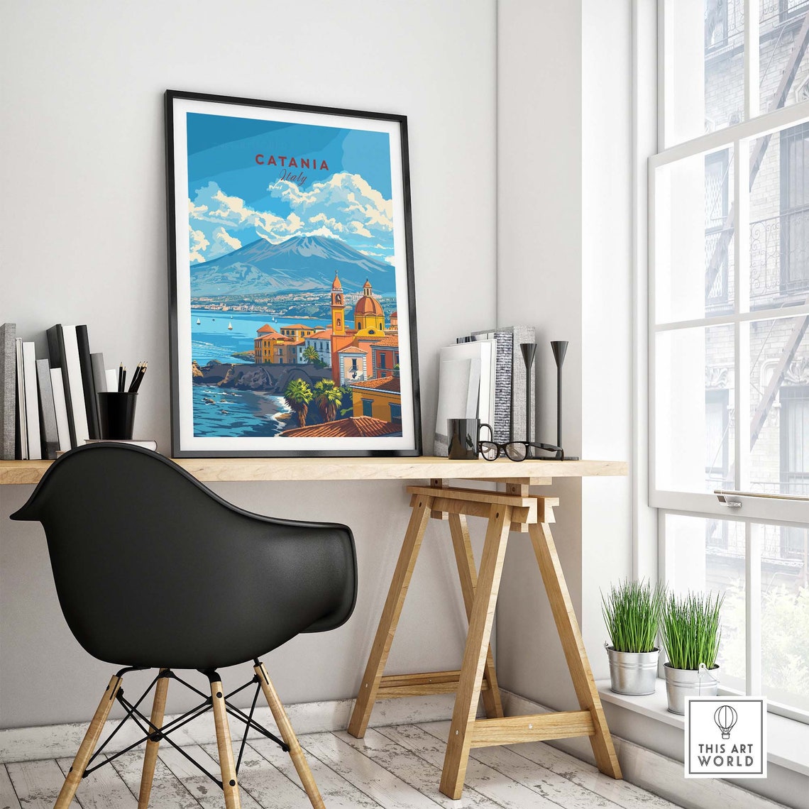 Catania Poster Italy Sicilytravel Poster Catania Artwork Poster Gift Italy Home Decor Catania Illustration Art Lover Italy Print Catania - Image 4