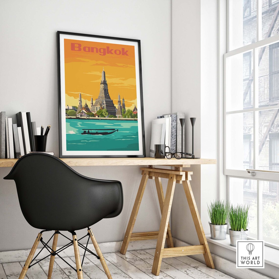 Bangkok Travel Poster, Thailand Wall Art Print - Image 4