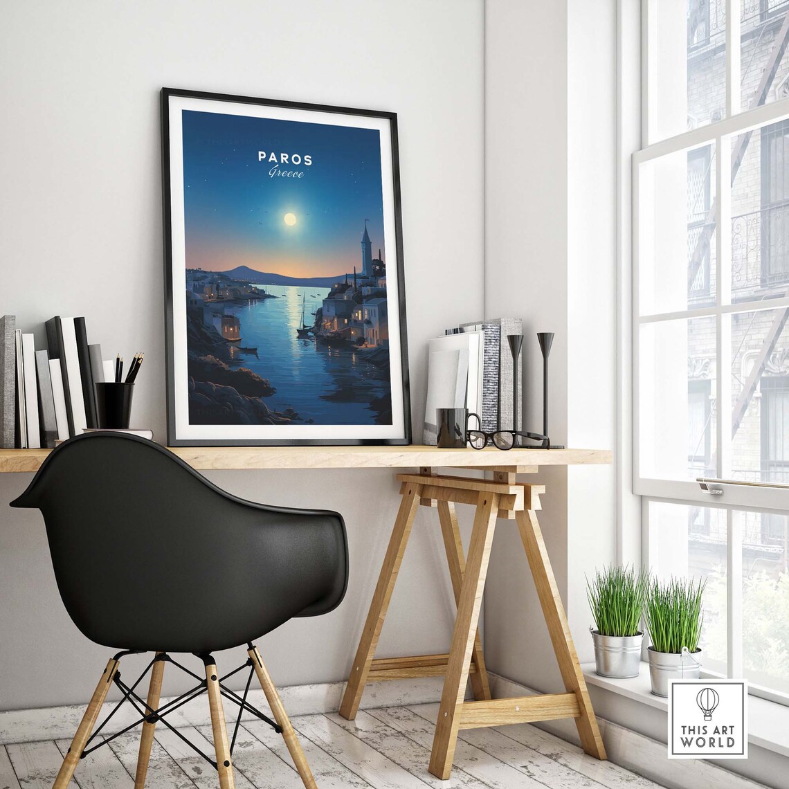 Paros Greece Travel Poster, Home Decor Art Print - Image 4