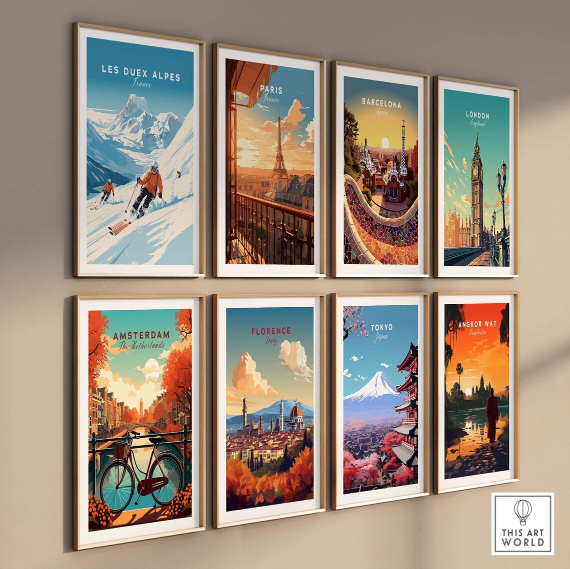 Les Deux Alpes France Travel Poster, Wall Art Print - Image 3
