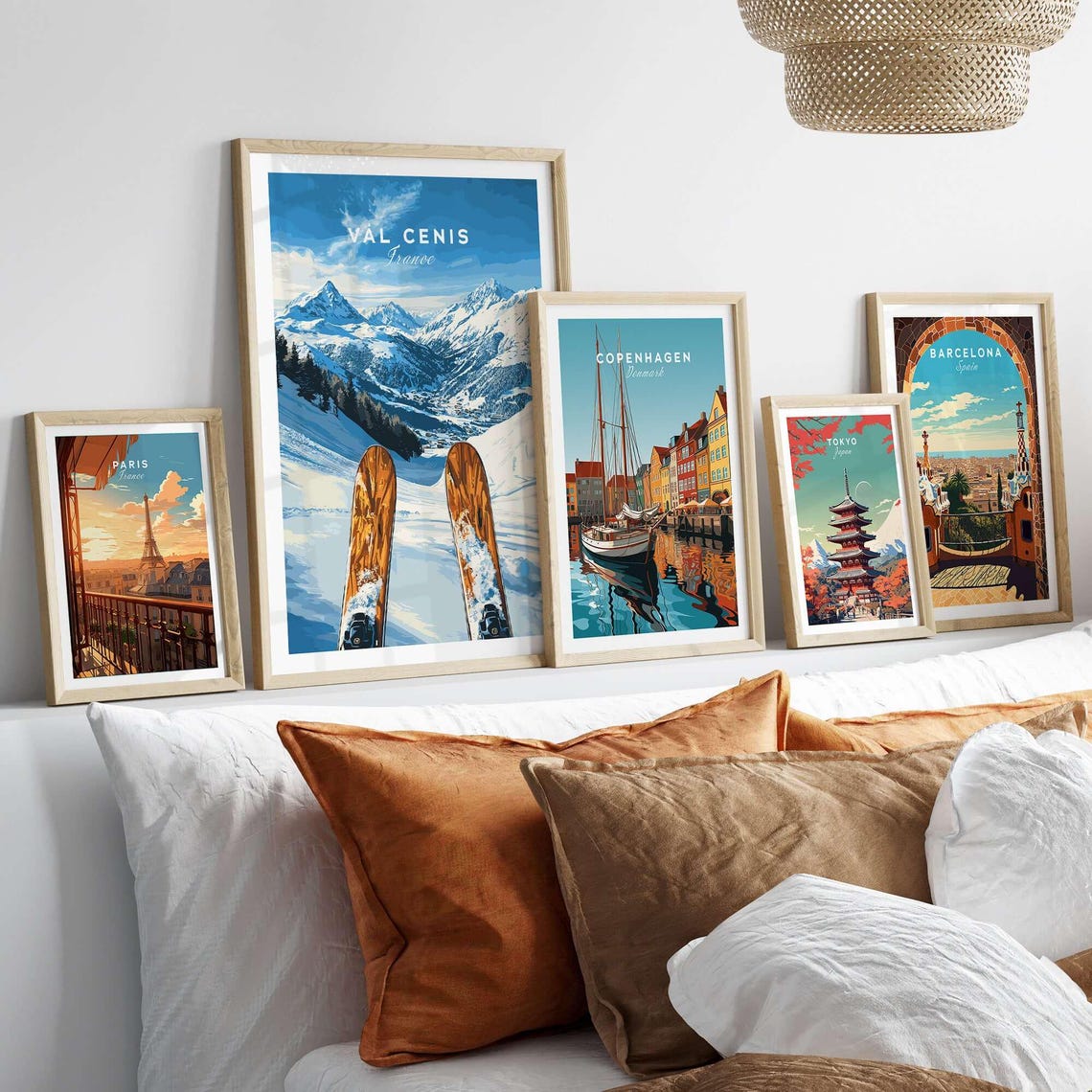 Val Cenis Ski Art Print, Ski Lodge Decor - Image 3