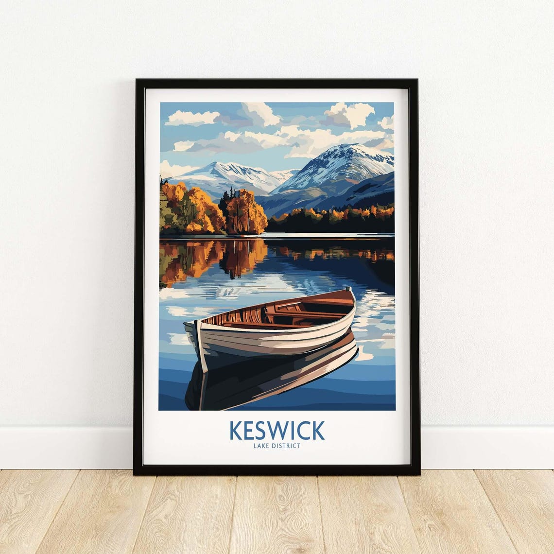 Keswick Decor, Lake District Illustration Poster - Image 5