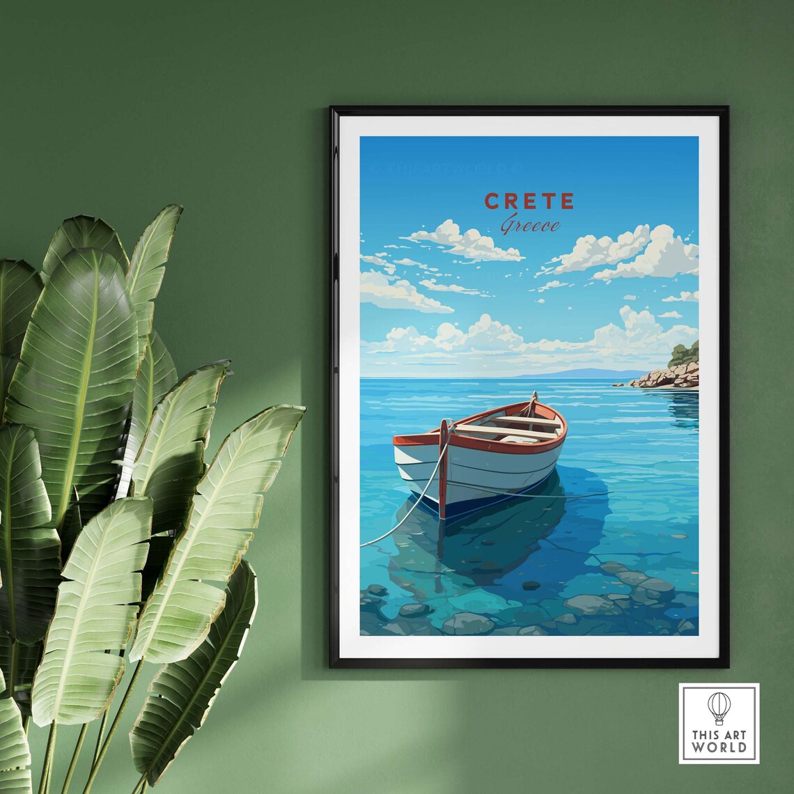 Crete Travel Poster, Greece Home Decor Print - Image 2