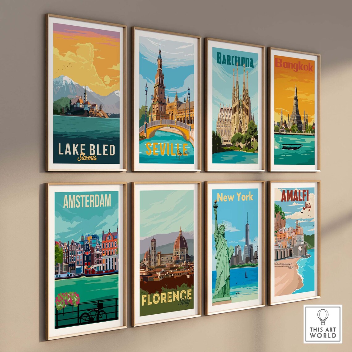 Lake Bled Slovenia Travel Poster, Home Decor - Image 3