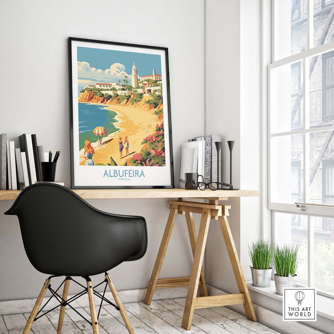 Albufeira Portugal Travel Poster, Europe Wall Art - Image 4