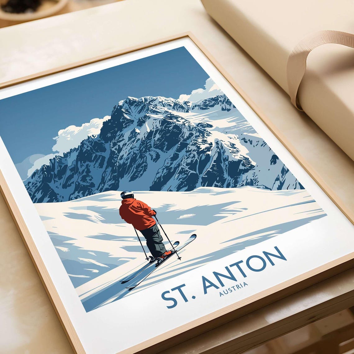 Winter Sports Art Print, Gift For Skier