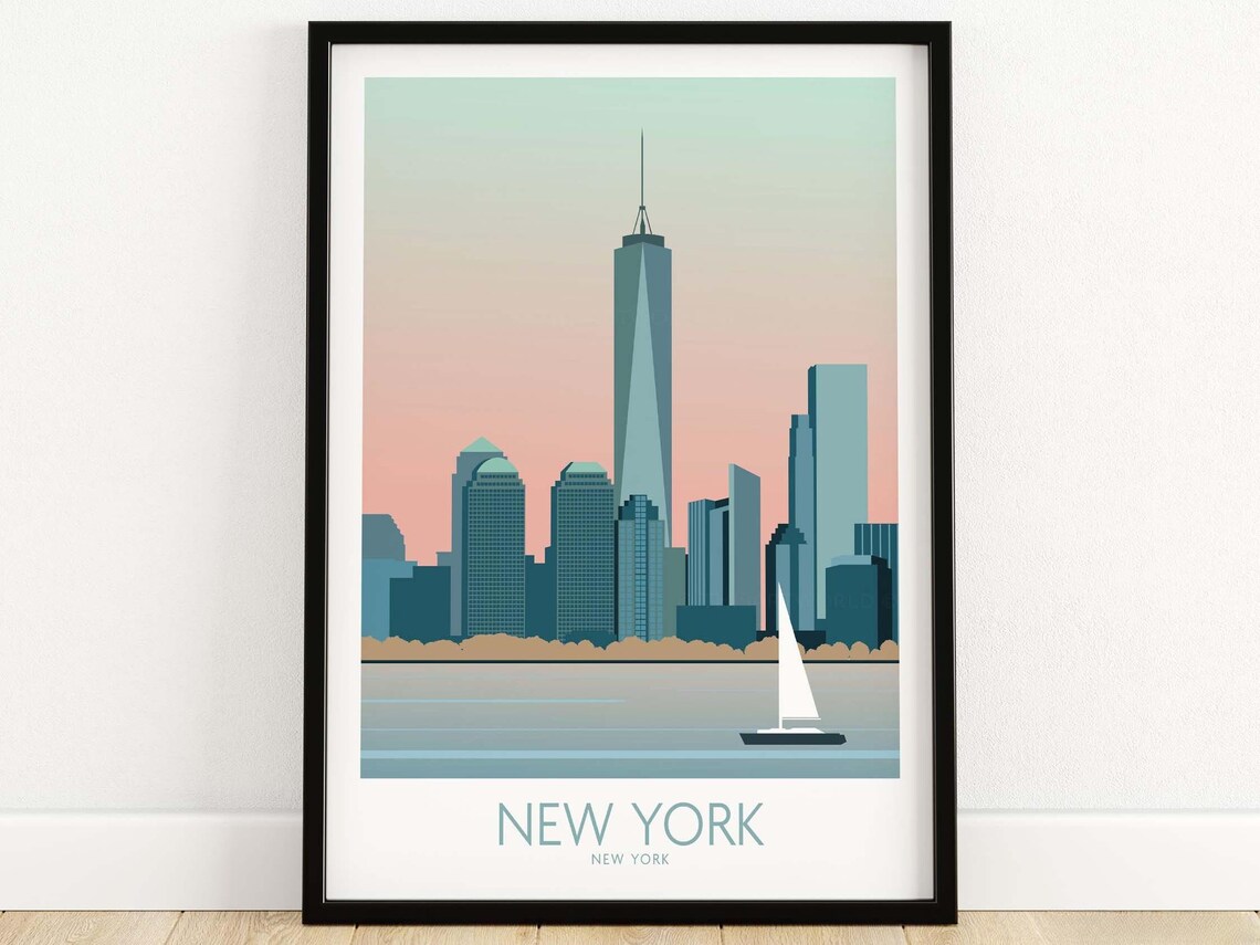 New York City Skyline Minimalist Art Print