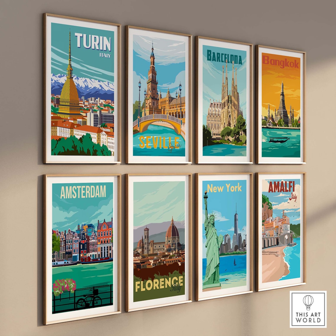 Turin Italy Travel Poster, Europe Wall Art - Image 3