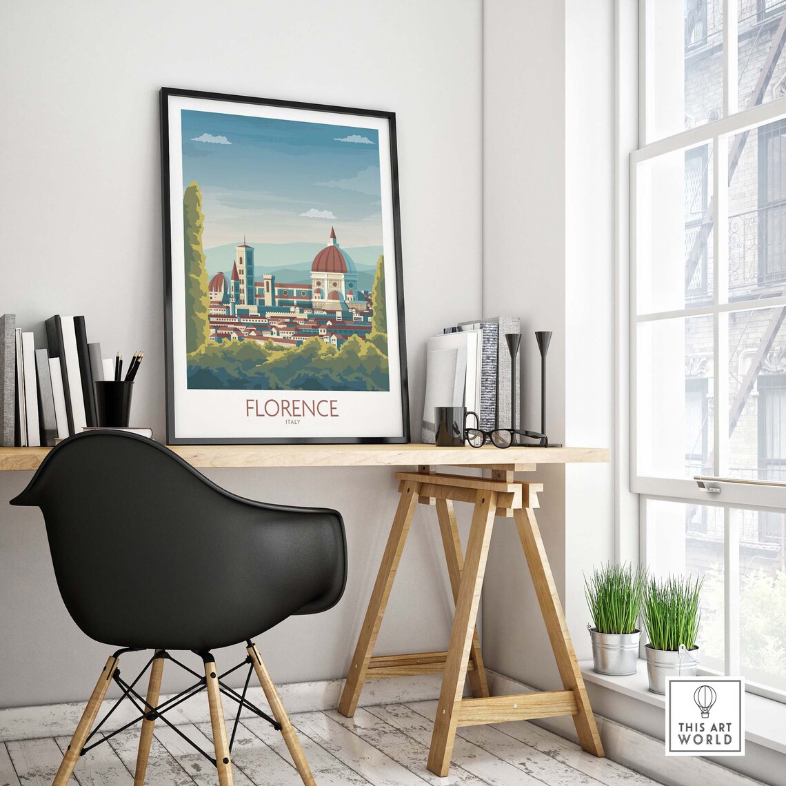 Florence Italy Travel Poster, Home Decor Art Print - Image 4