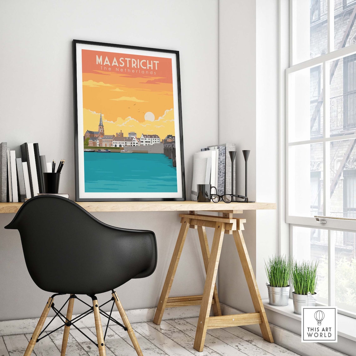Maastricht Vintage Netherlands Travel Poster Print - Image 4