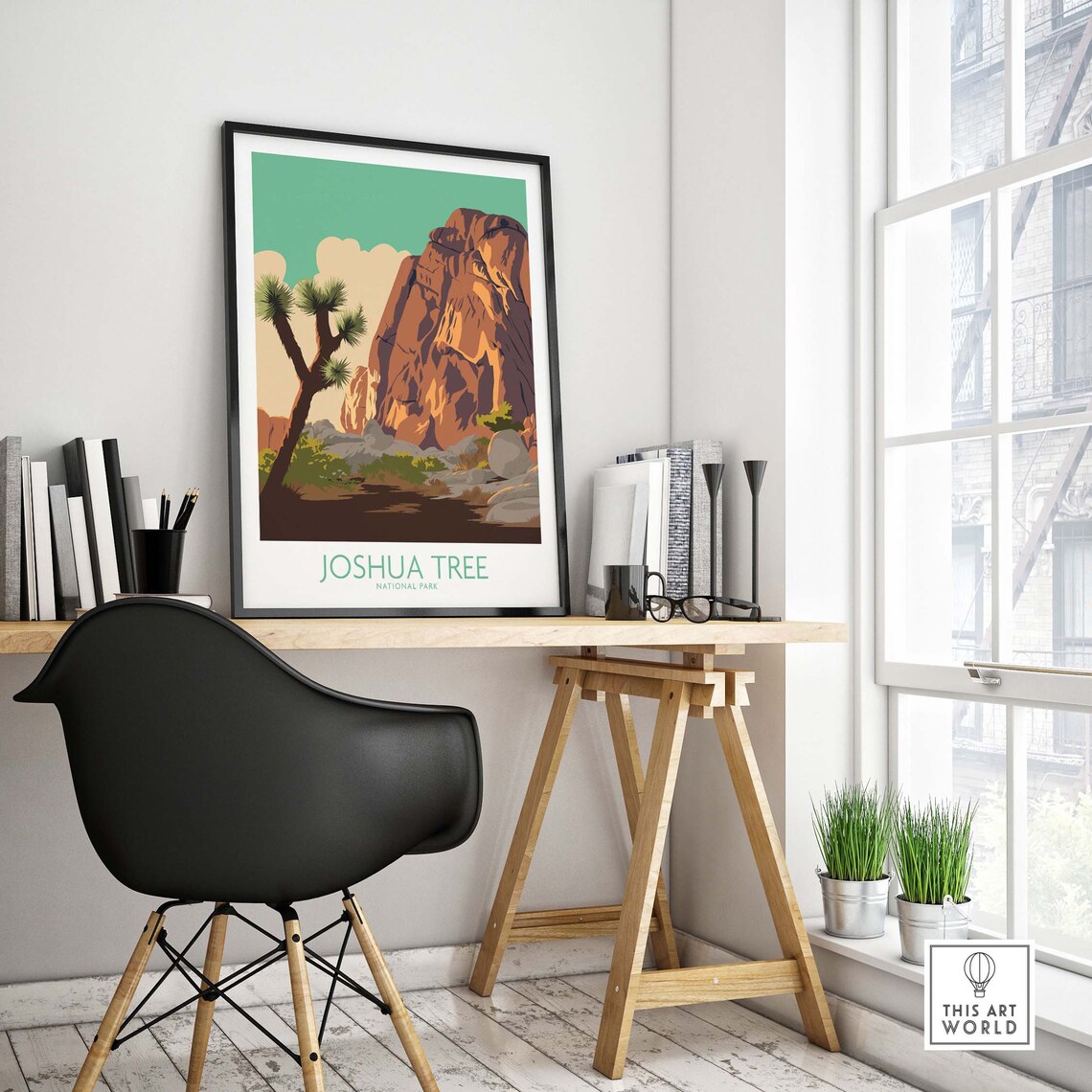 Joshua Tree National Park Majestic Rock Formation Desert Art Poster - Image 4
