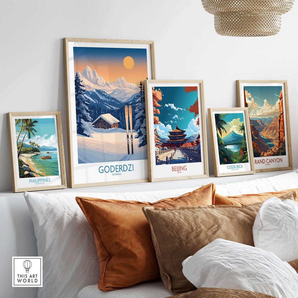 Winter Sports Gift For Skier, Mountain Cabin Decor - Image 3