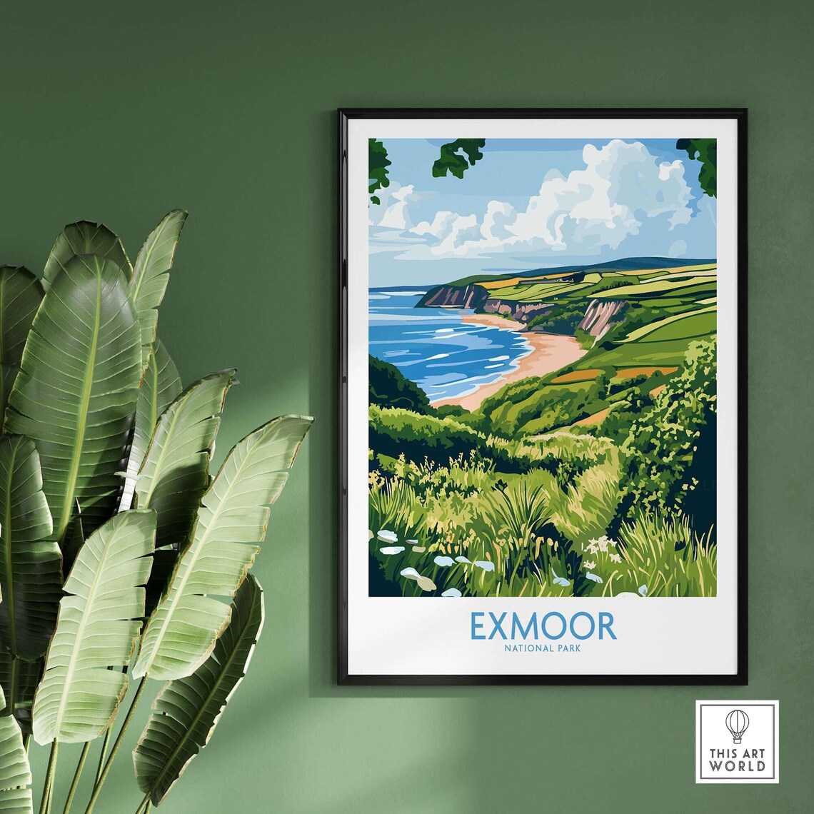 Exmoor National Park Travel Poster, Devon England - Image 2
